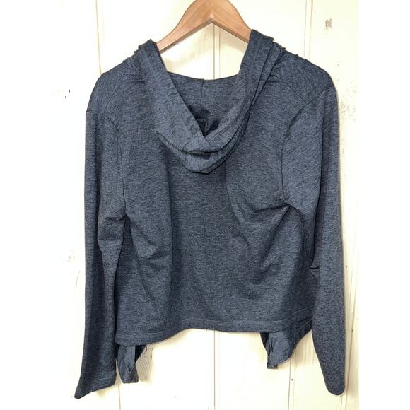 Torrid Medium / Large Cardigan Hoodie Sweatshirt Open Hooded Heather Gray (00) - Picture 10 of 13